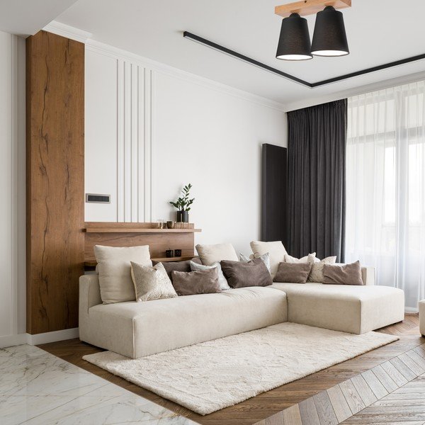 Lampada da soffitto nera con paralume in tessuto ø 15 cm Lula - LAMKUR-image-3