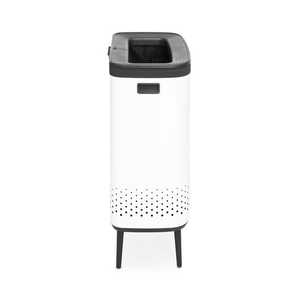 Cesto portabiancheria in metallo bianco 90 l Bo Hi - Brabantia-image-3
