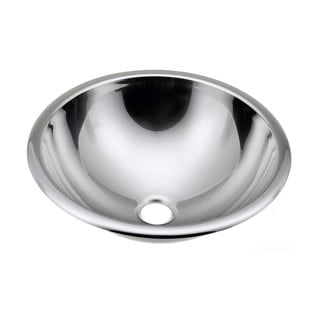 Lavabo rotondo argentato in acciaio inox ø 40,5 cm – Sapho