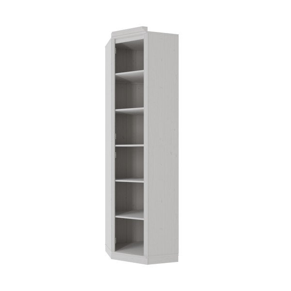 Libreria bianca in pino massiccio 85x219x56 cm Anita – Støraa-image-3