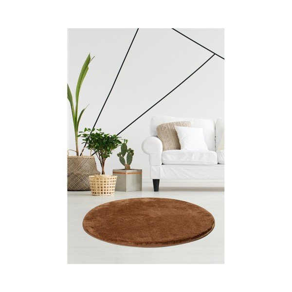 Tappeto beige Milano, ⌀ 90 cm - Unknown