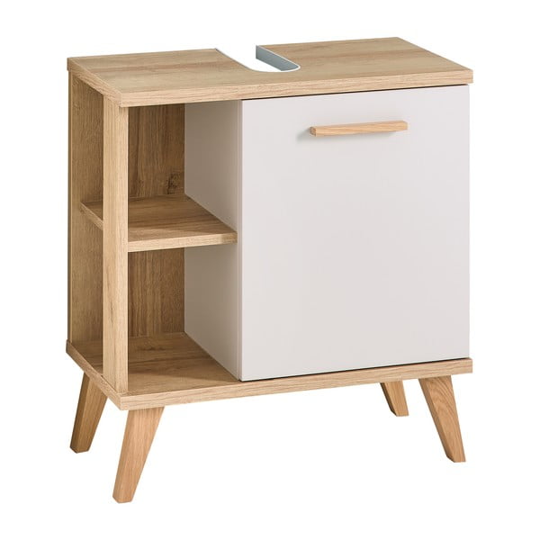 Mobile da lavabo color crema con effetto rovere 60,5x65 cm Quickset 966 – Pelipal