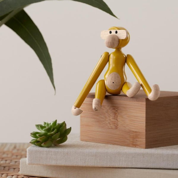 Statua in legno altezza 9,5 cm Monkey Mini - Kay Bojesen Denmark-image-1