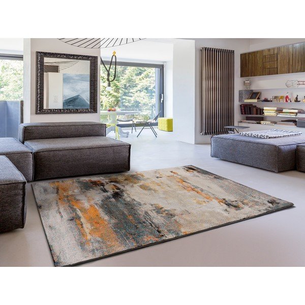 Tappeto ocra-giallo-grigio 80x150 cm Eider - Universal-image-1