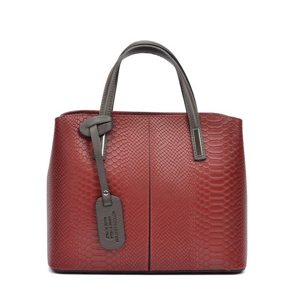 Borsa Mattia in pelle rosso scuro - Roberta M