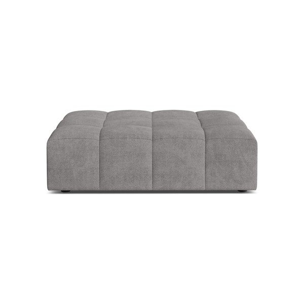 Poggiapiedi grigio con rivestimento in ciniglia Chicago – Cosmopolitan Design