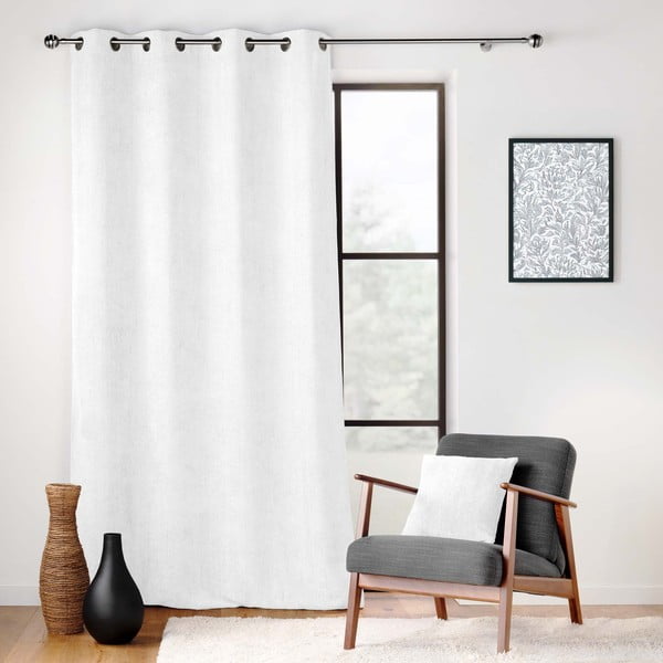 Tenda bianca in ciniglia 140x260 cm Leo – douceur d'intérieur-image-3