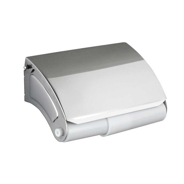 Supporto a parete con coperchio per carta igienica Basic - Wenko-image-2