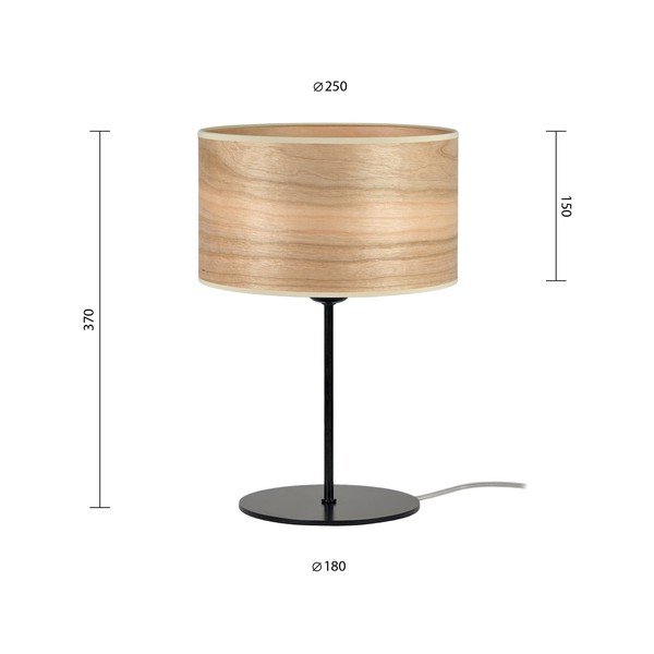 Lampada da tavolo marrone chiaro in impiallacciatura naturale S, ⌀ 25 cm Tsuri - Sotto Luce-image-3