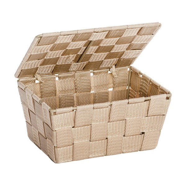 Cestino beige con coperchio , 14 x 19 cm Adria - Wenko