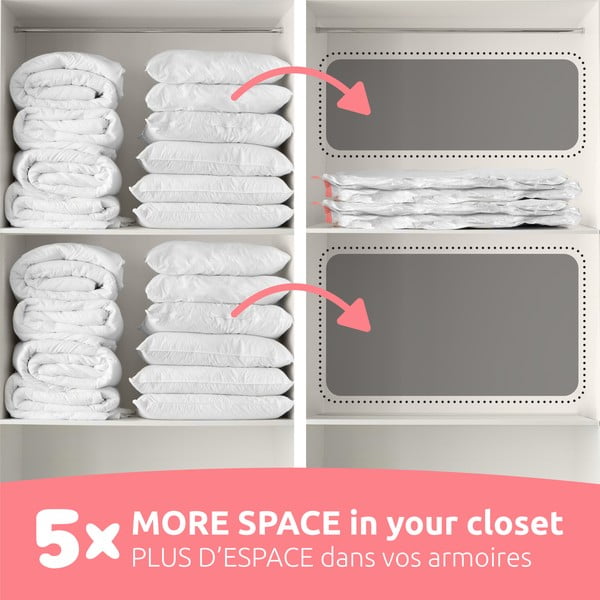 Sacchetti per il vuoto in set da 5 pezzi Vacuum XL - Compactor-image-2