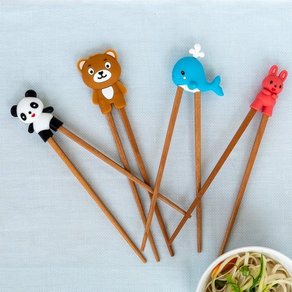 Bacchette da allenamento per bambini di colore naturale in legno Panda – Rex London-image-2