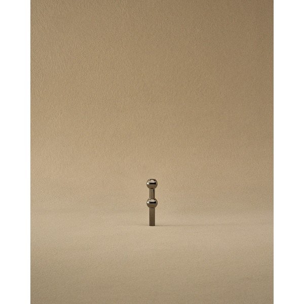 Vaso nero lucido in metallo (altezza totale 10 cm) Nagel – STOFF Nagel-image-1