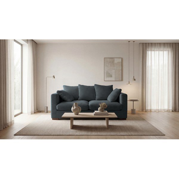 Divano in velluto a coste grigio 175 cm Comfy - Scandic-image-1