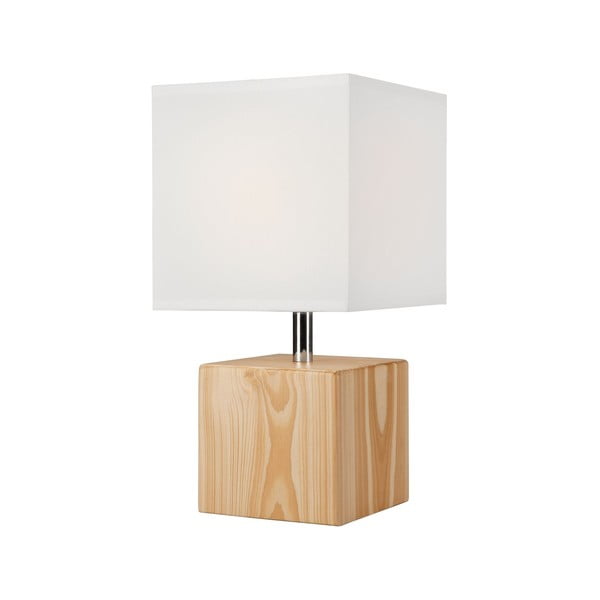 Lampada da tavolo marrone chiaro con paralume in tessuto, altezza 29,5 cm Natura - LAMKUR