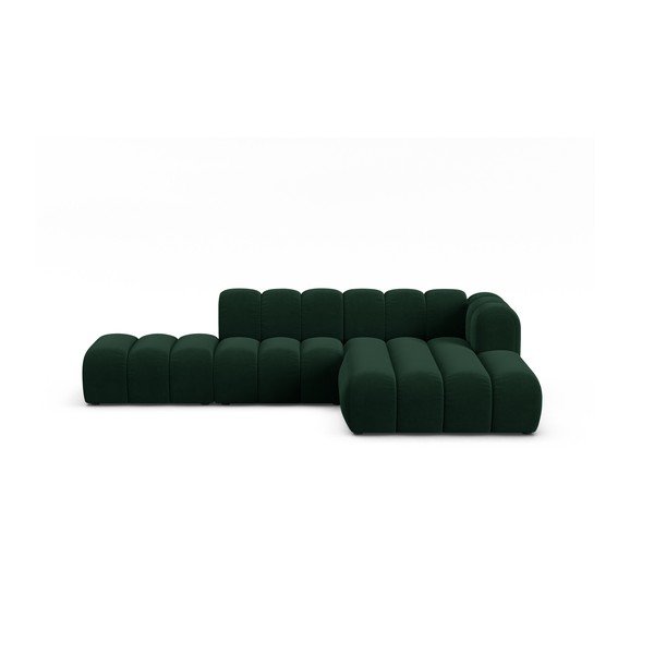 Divano angolare verde scuro ad angolo destro Lupine - Micadoni Home