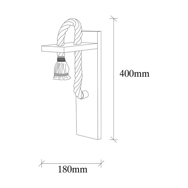 Lampada da parete di colore naturale Erebos – Opviq lights-image-4
