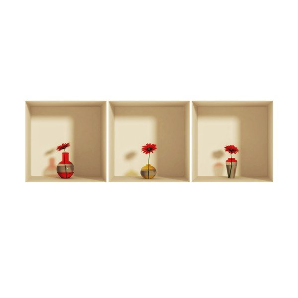 Set di 3 adesivi con gerbere effetto 3D - Ambiance-image-2
