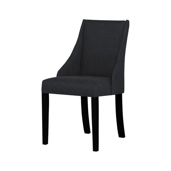 Sedia grigio antracite con gambe in faggio nero Absolu - Ted Lapidus Maison