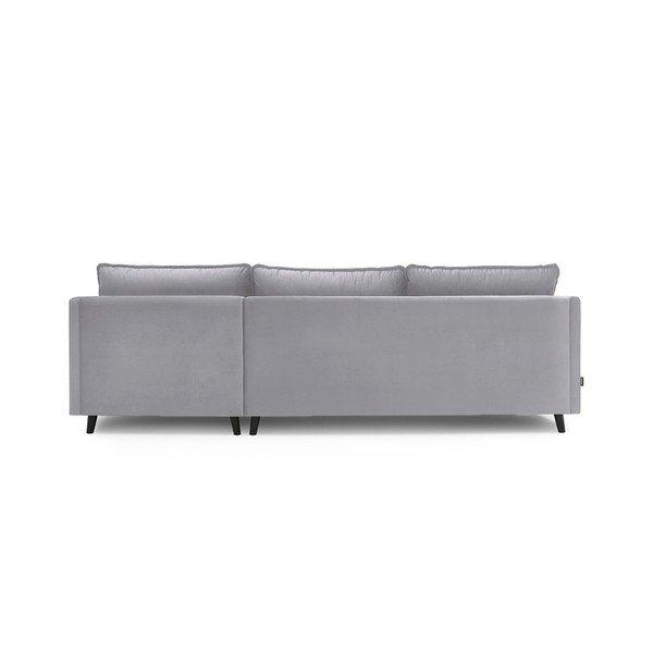 (II. qualità) Divano letto in velluto grigio chiaro Loft, angolo sinistro - Bobochic Paris-image-4