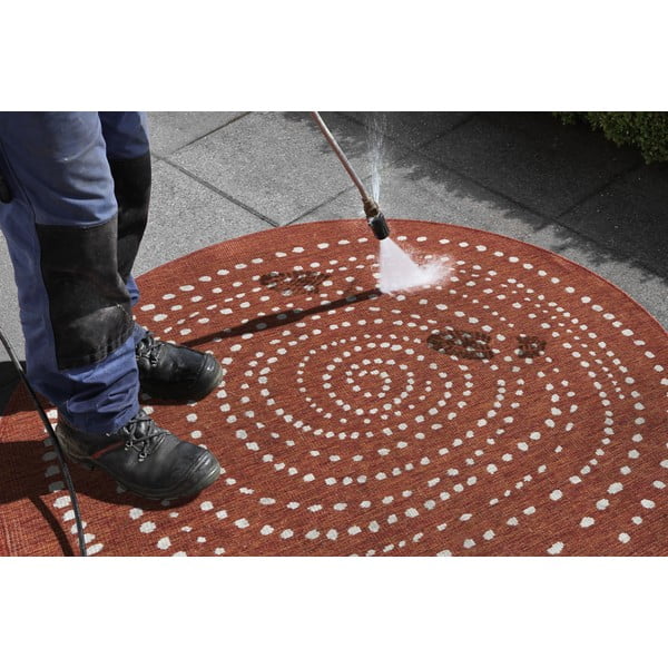 Tappeto rosso per esterni , ⌀ 140 cm Bali - NORTHRUGS-image-1