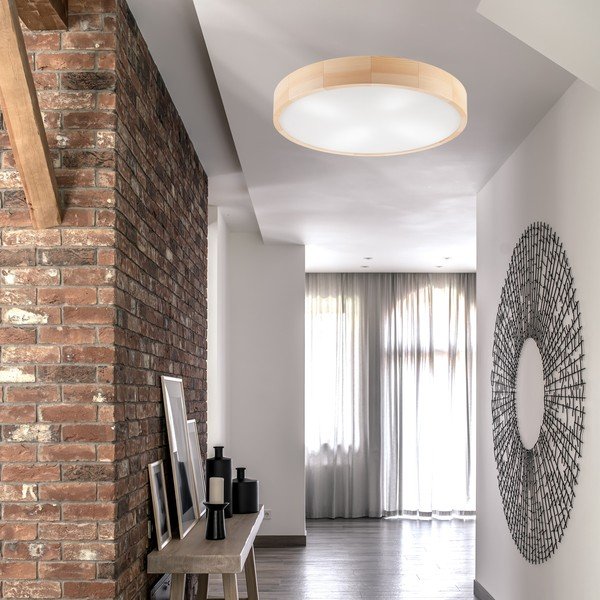 Lampada da soffitto marrone chiaro con paralume in vetro ø 58 cm Eveline - LAMKUR-image-2