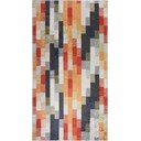 Passatoia arancione e grigia lavabile 80x200 cm Blocks of Fun – Vitaus