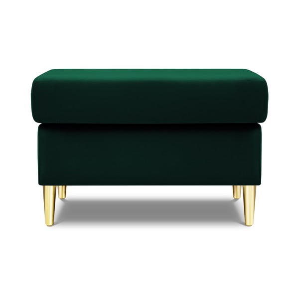 Poggiapiedi verde con rivestimento in velluto Kyoto – Cosmopolitan Design