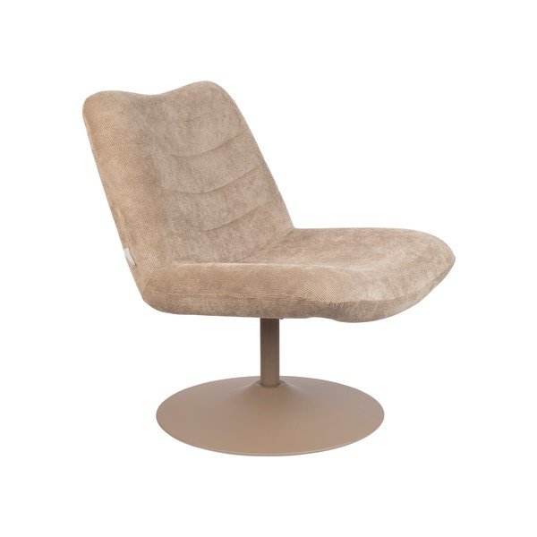 Poltrona in velluto beige Bubba - Zuiver
