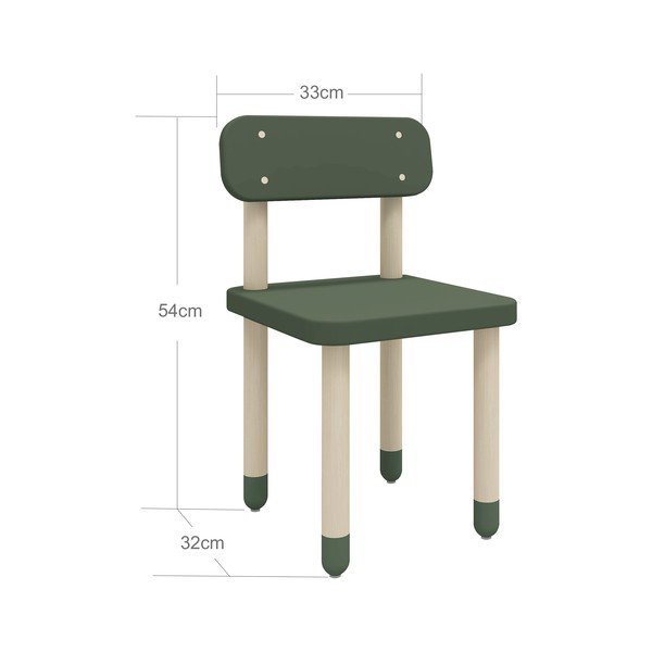 Sedia per bambini verde Dots - Flexa-image-3