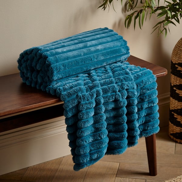 Coperta in micropile 130x170 cm Cosy Ribbed - Catherine Lansfield-image-1