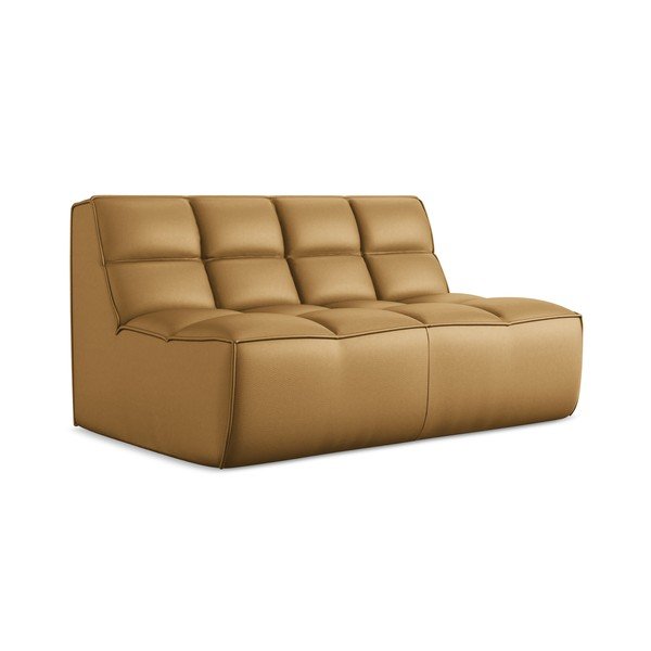 Parte divano componibile con rivestimento in finta pelle Kalai – Makamii-image-1