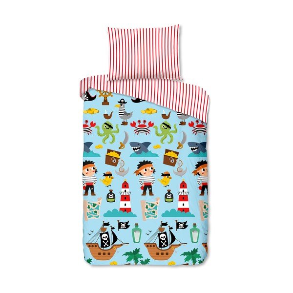 Set copripiumino e federa da bambini in cotone per letto singolo 140x200 cm Caribbean – Good Morning