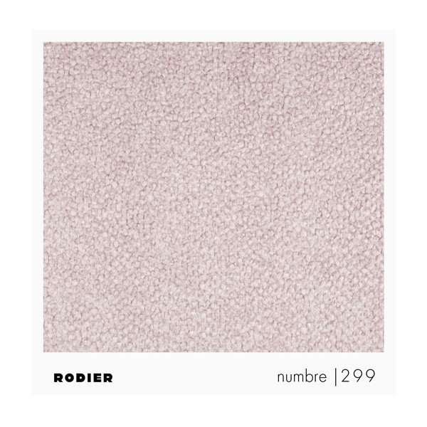 Divano angolare rosa chiaro (con penisola a sinistra e chaise lounge) rivestito in bouclé Mirel – Rodier-image-4