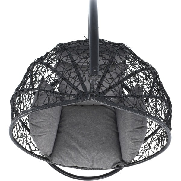 Poltrona sospesa grigio scuro in rattan artificiale Noela - Bonami Selection-image-4