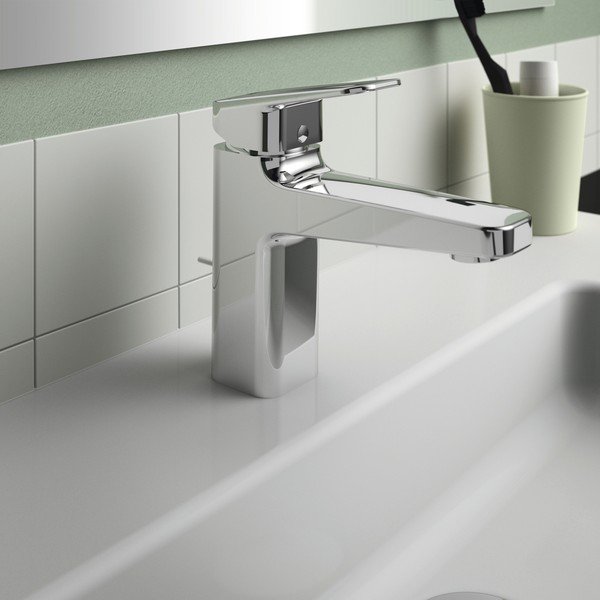 Miscelatore da bagno argentato effetto lucido Ceraplan - Ideal Standard-image-1