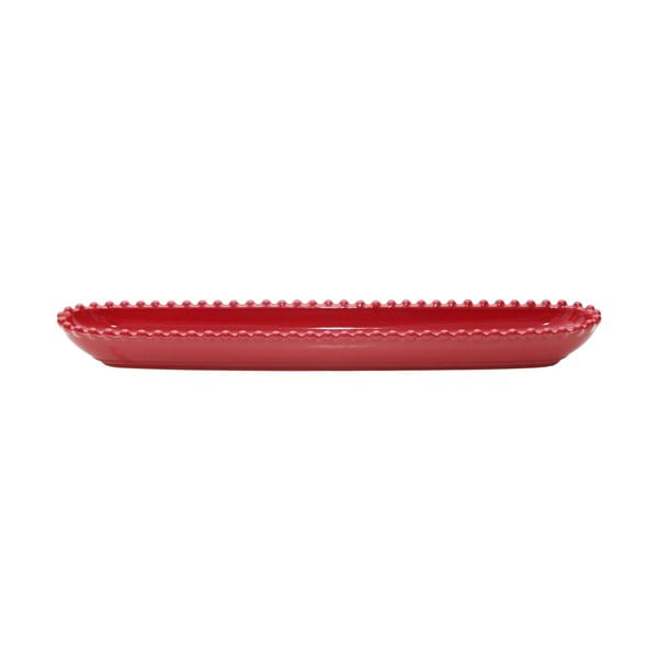 Vassoio in gres rosso rubino rubi, larghezza 41 cm Pearl - Costa Nova