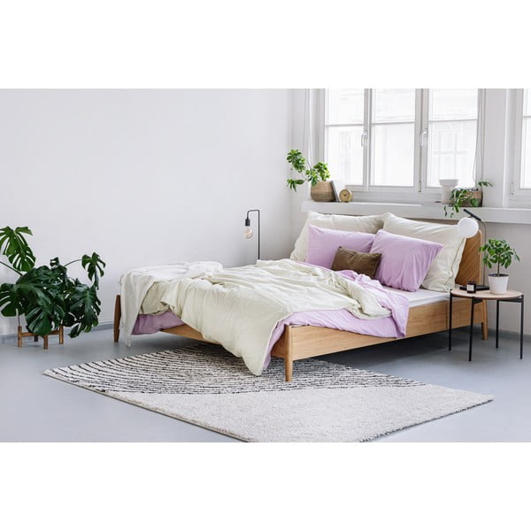 Biancheria da letto matrimoniale in cotone stonewashed color avorio , 200 x 200 cm - Bonami Selection-image-3