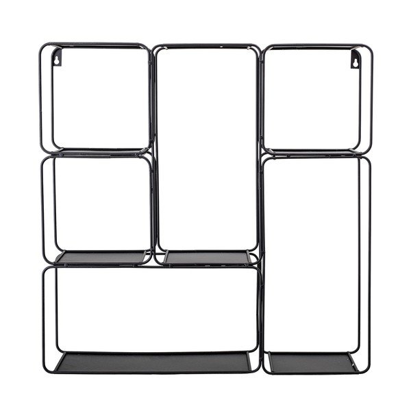 Mensola da parete in metallo nero Vegas - Bloomingville-image-1