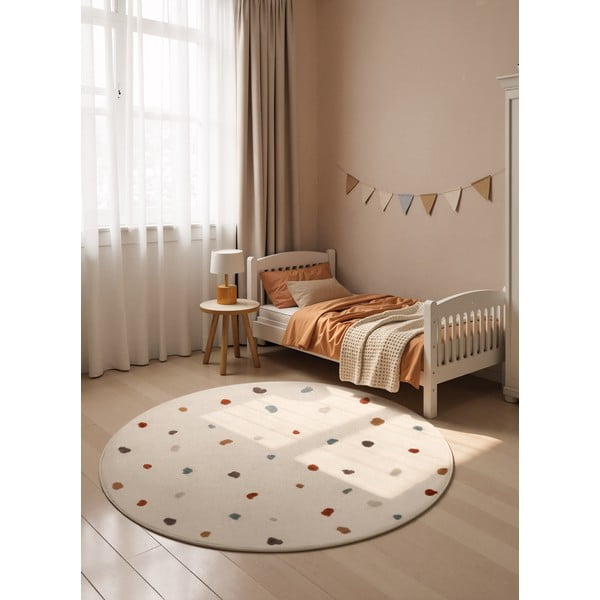 Tappeto per bambini color crema ø160 cm Funny Dots – Hanse Home-image-1