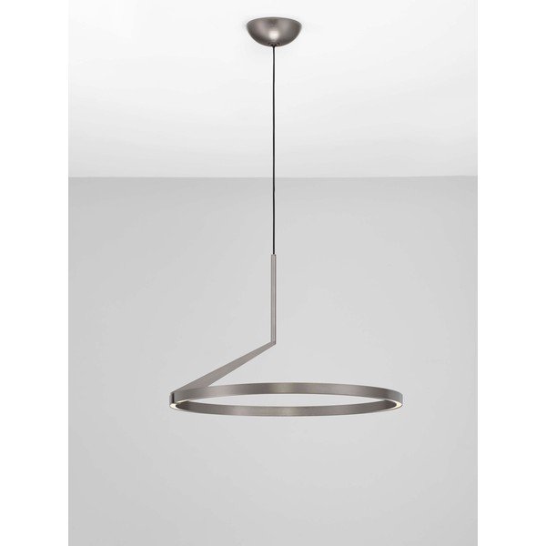 Lampadario LED argentato in alluminio con intensità regolabile ø 60 cm Tilia – Nova Luce-image-3