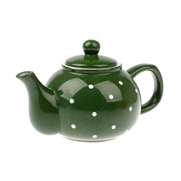 Teiera in ceramica verde Dots, 1 l - Dakls
