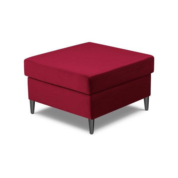 Poggiapiedi rosso con rivestimento in velluto Kyoto – Cosmopolitan Design-image-2