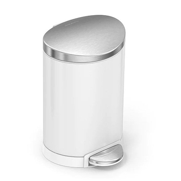 Cestino in acciaio bianco 6 l - simplehuman-image-3