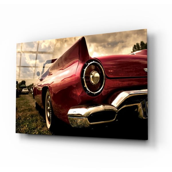 Pittura su vetro Chevrolet, 110 x 70 cm Red Chevrolet - Insigne