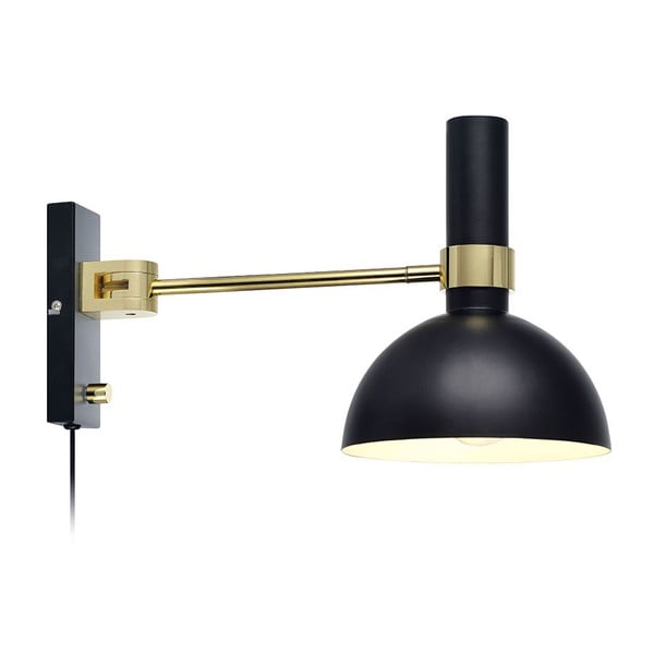 Lampada da parete in nero e oro Larry Kinkiet - Markslöjd