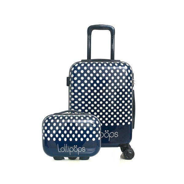 Set di valigie e valigette blu a 4 ruote Lollipops Penny - LOLLIPOPS