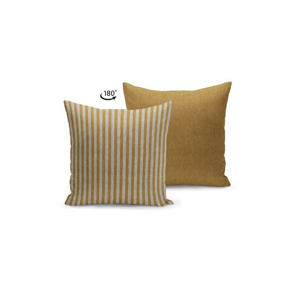 Federa marrone e beige a righe, 45 x 45 cm - Kate Louise-image-1