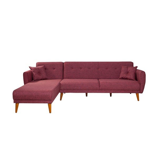 Divano letto bordeaux divano angolare Aria - Balcab Home