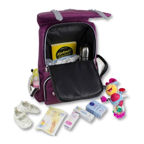 Zaino viola per mamme con porta USB Lo zaino per la cura del bambino di My Valice MOTHER STAR - Myvalice-image-4